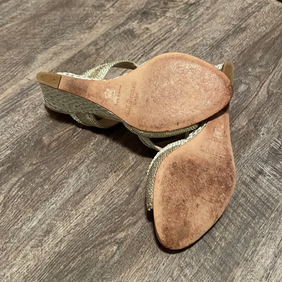 L.K. Bennett Gold Rope Wedge Sandals - Picture 5 of 5